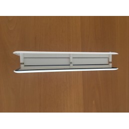 Hublot carré en PVC blanc, double vitrage plexiglas, brouillé, 290 mm