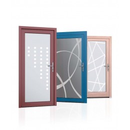 Porte d'entrée PVC vitrée
