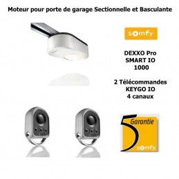 Moteur porte de garage SOMFY DEXXO SMART IO 1000N