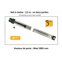 Rail à chaîne en deux parties de 3,5 m - SOMFY 9013814