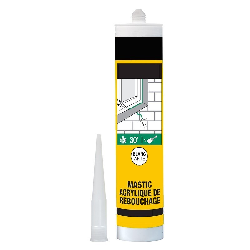 Mastic acrylique 300 ml blanc Mastic acrylique 300 ml blanc